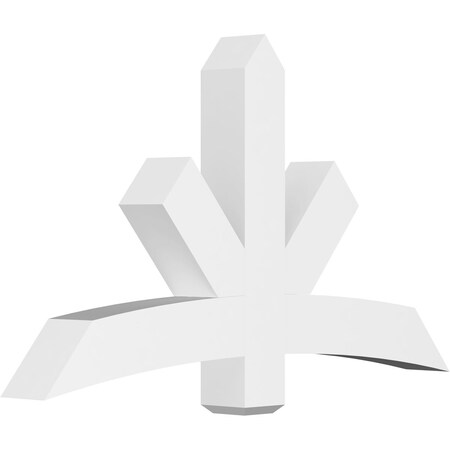 Ekena Millwork Alberta Architectural Grade PVC Gable Bracket, 60"W x 35"H x 6"D x 6"F, 14/12 Pitch GBP060X35X0606ALB00